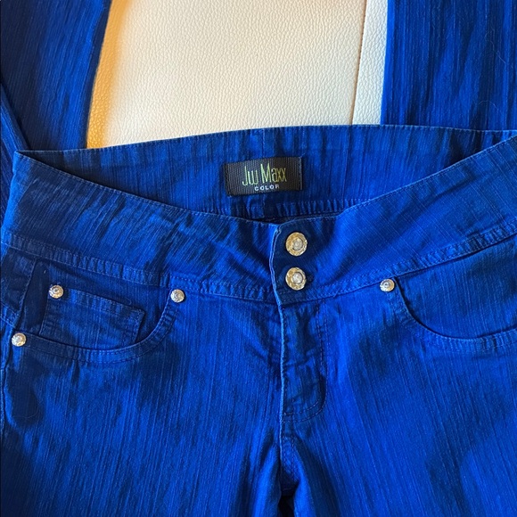 Vibrant Blue Skinny Pants - Picture 4 of 5